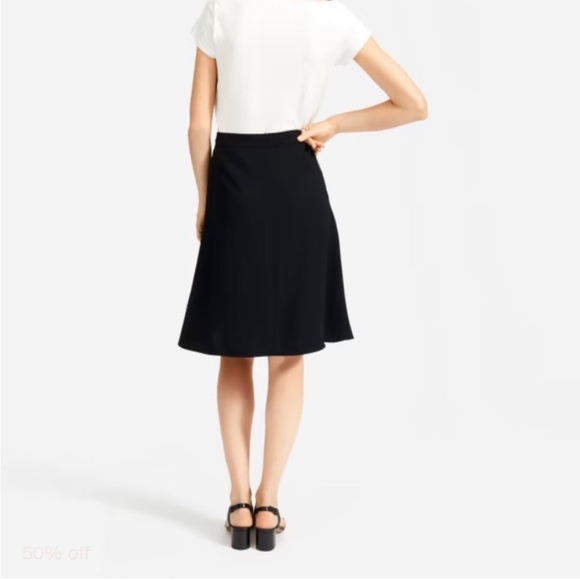 Everlane Japanese GoWeave Circle Skirt, Black, Size 8 - Picture 5 of 8